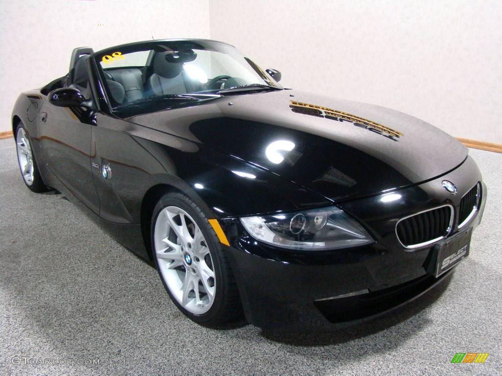 2008 Z4 3.0i Roadster - Jet Black / Black photo #3