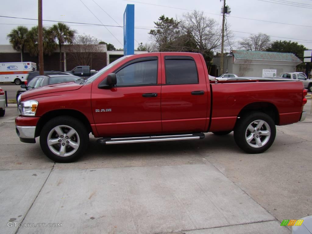 2008 Ram 1500 Big Horn Edition Quad Cab - Blaze Red Crystal Pearl / Medium Slate Gray photo #5