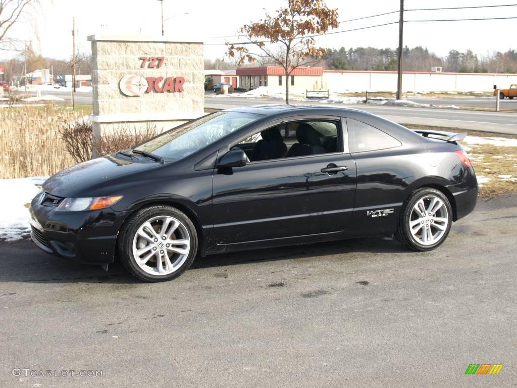 2007 Civic Si Coupe - Nighthawk Black Pearl / Black photo #1