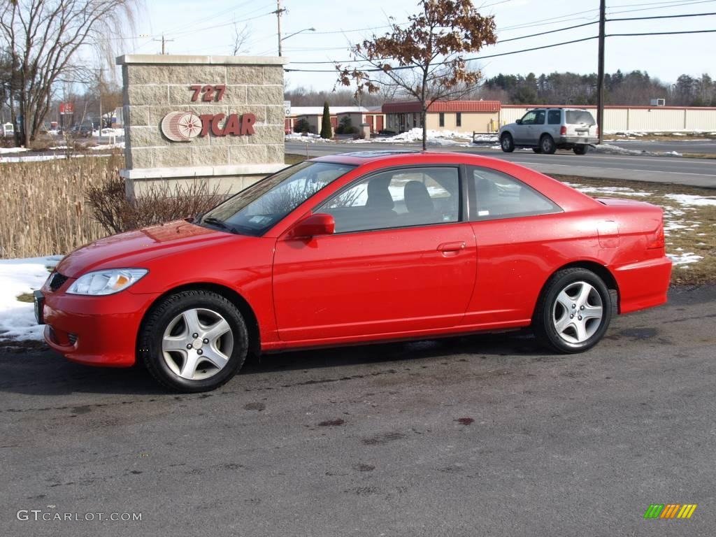 2005 Civic EX Coupe - Rallye Red / Black photo #1