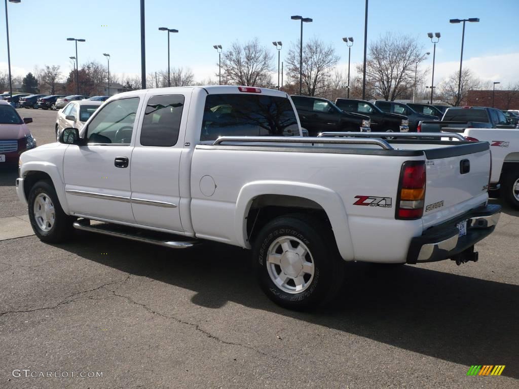 2005 Sierra 1500 SLE Extended Cab - Summit White / Neutral photo #4