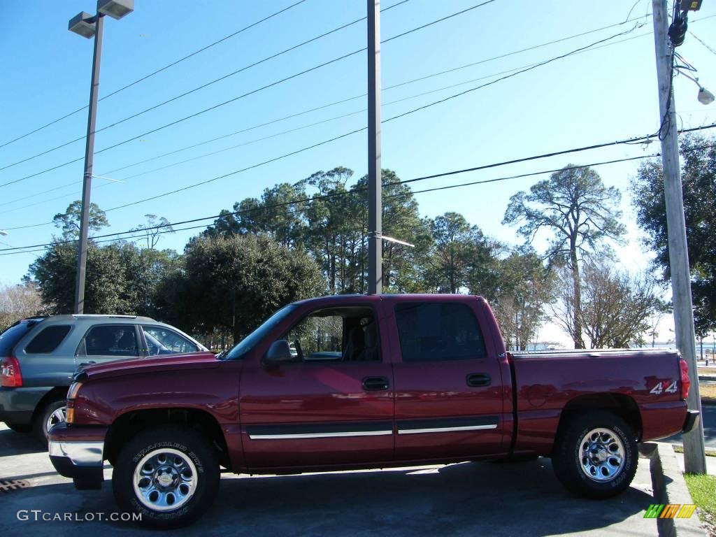 2006 Silverado 1500 LS Crew Cab 4x4 - Sport Red Metallic / Dark Charcoal photo #2