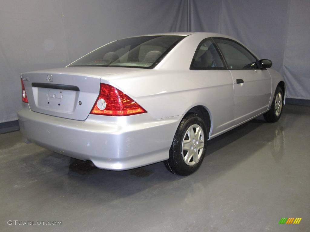 2004 Civic Value Package Coupe - Satin Silver Metallic / Black photo #3