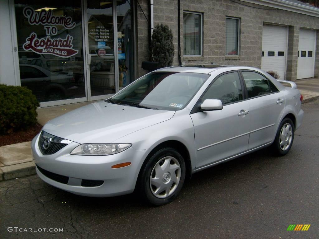 2003 MAZDA6 i Sedan - Satin Silver Metallic / Gray photo #1