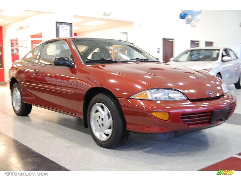 1998 Cavalier Coupe - Cayenne Red Metallic / Gray photo #10
