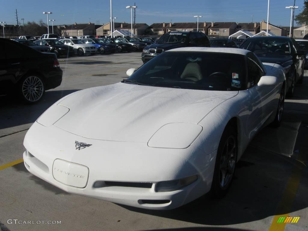 2003 Corvette Coupe - Speedway White / Black photo #1