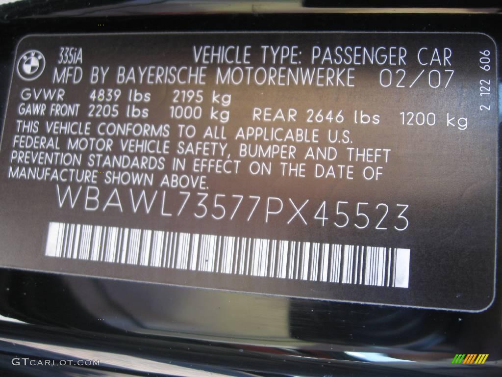 2007 3 Series 335i Convertible - Jet Black / Coral Red/Black photo #12