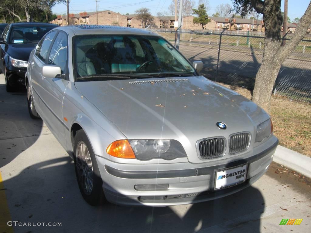 2000 3 Series 328i Sedan - Titanium Silver Metallic / Black photo #4