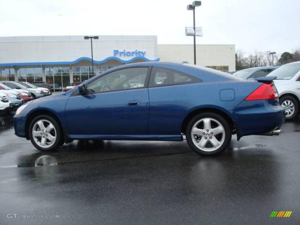 2006 Accord EX-L V6 Coupe - Sapphire Blue Pearl / Ivory photo #3