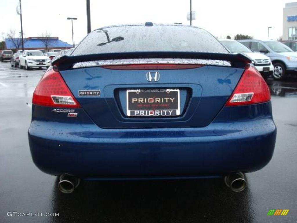2006 Accord EX-L V6 Coupe - Sapphire Blue Pearl / Ivory photo #5