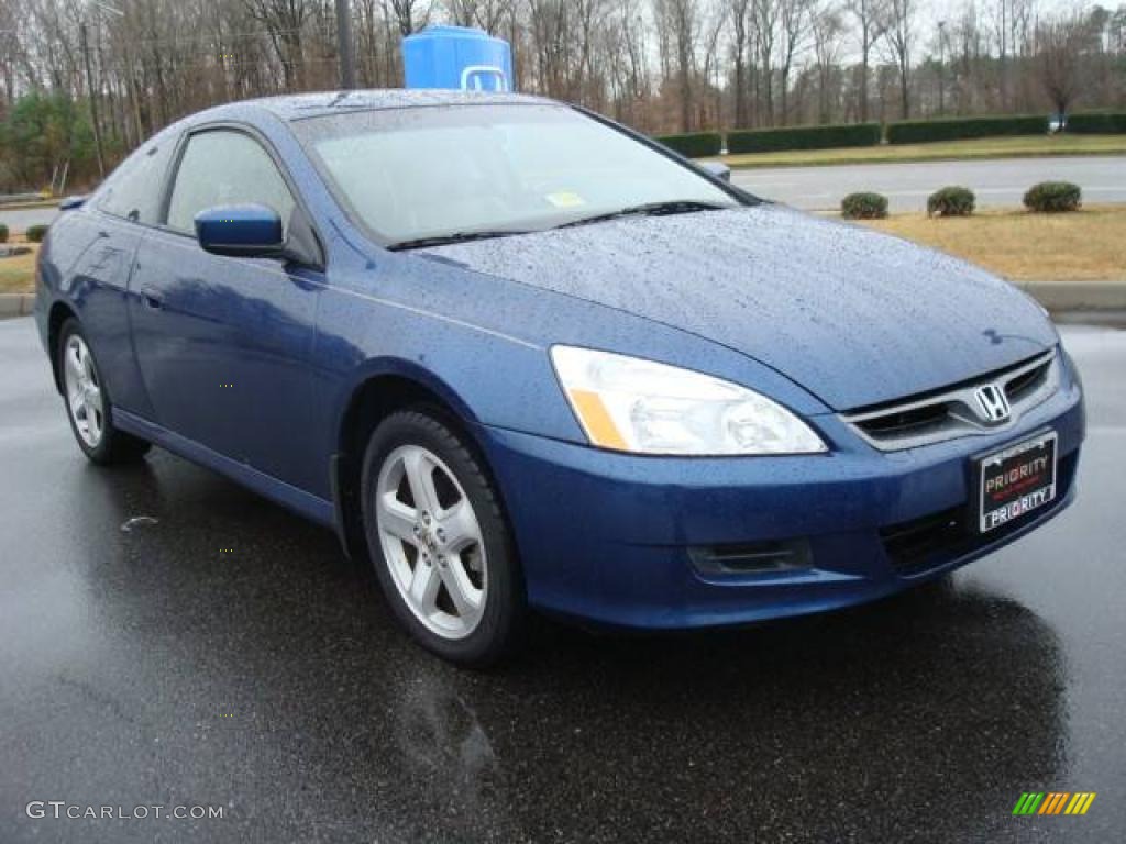 2006 Accord EX-L V6 Coupe - Sapphire Blue Pearl / Ivory photo #8