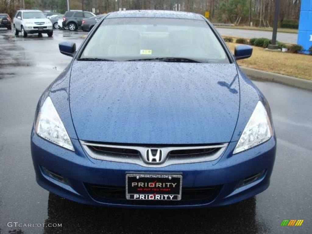 2006 Accord EX-L V6 Coupe - Sapphire Blue Pearl / Ivory photo #9