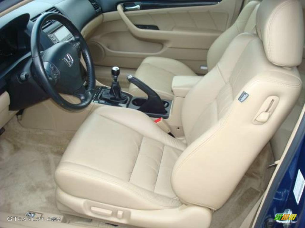 2006 Accord EX-L V6 Coupe - Sapphire Blue Pearl / Ivory photo #10