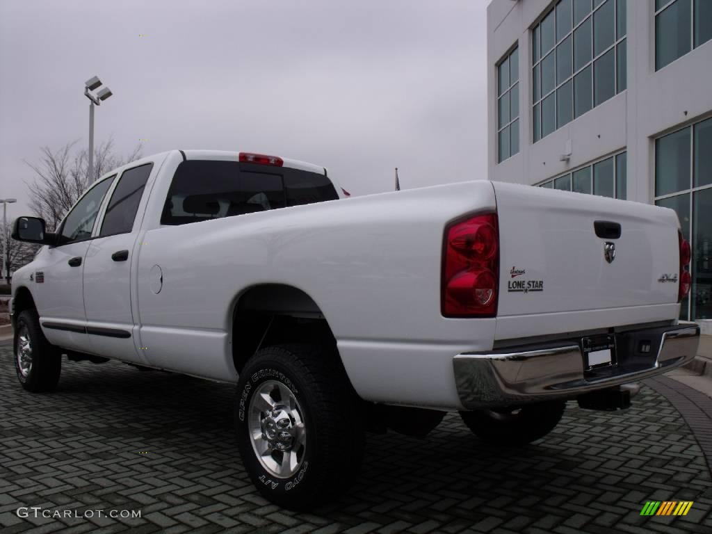 2007 Ram 3500 Lone Star Quad Cab 4x4 - Bright White / Medium Slate Gray photo #3