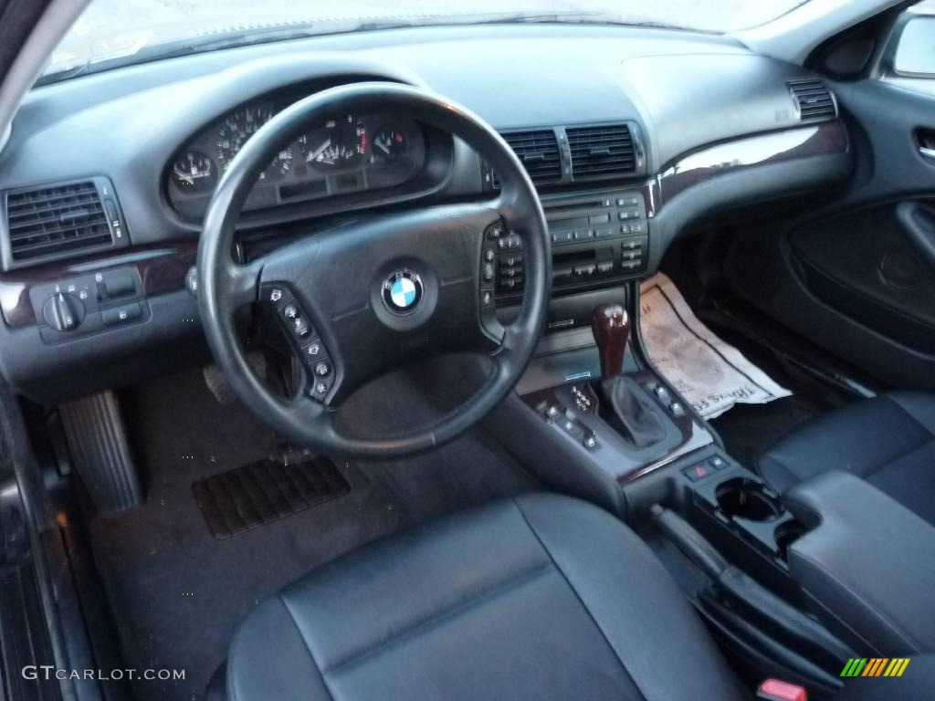 2001 3 Series 325i Sedan - Jet Black / Black photo #5