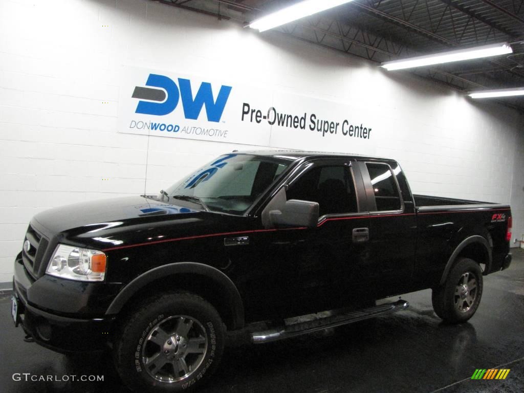 2006 F150 FX4 SuperCab 4x4 - Black / Black photo #2