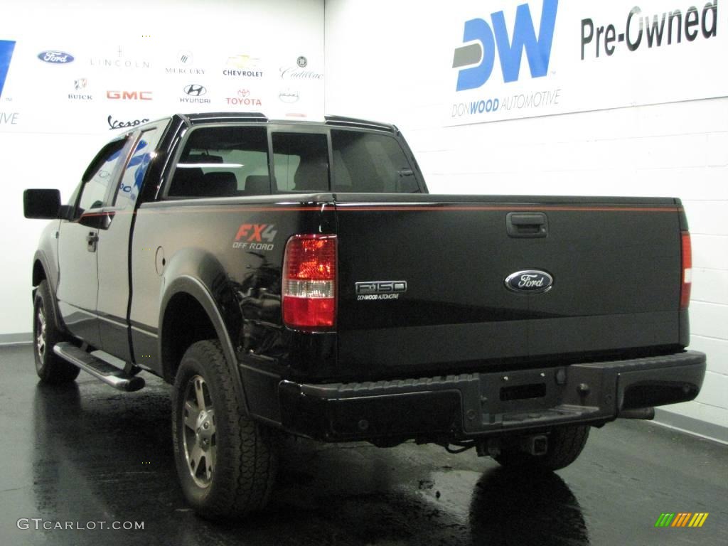 2006 F150 FX4 SuperCab 4x4 - Black / Black photo #3