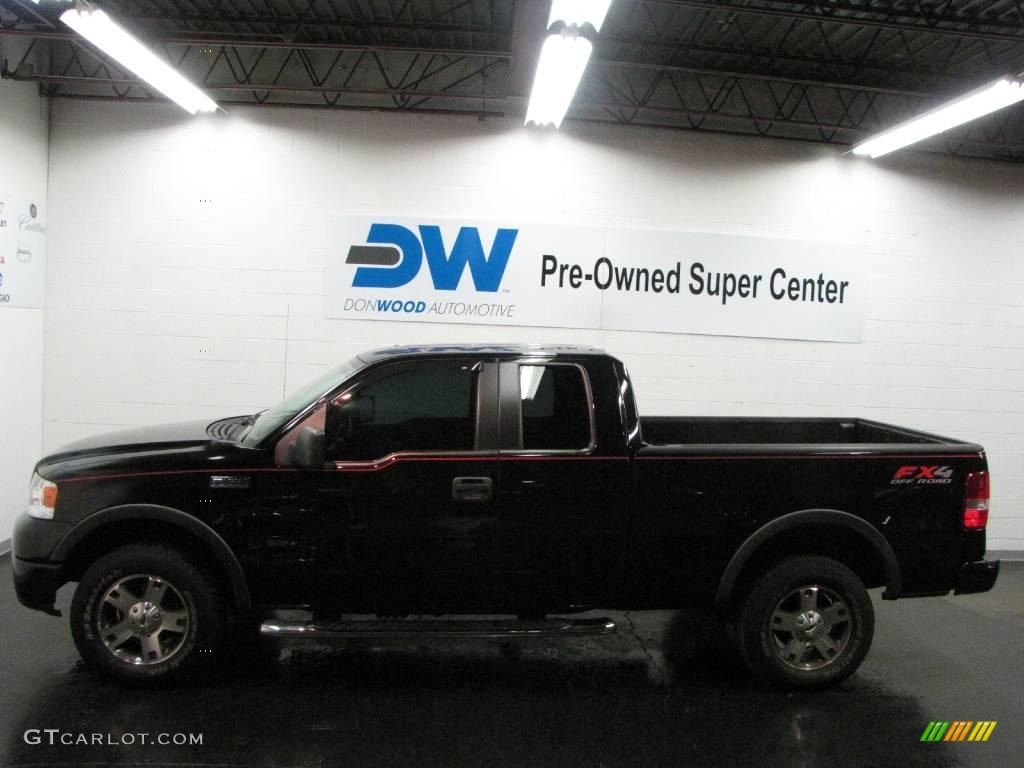 2006 F150 FX4 SuperCab 4x4 - Black / Black photo #5