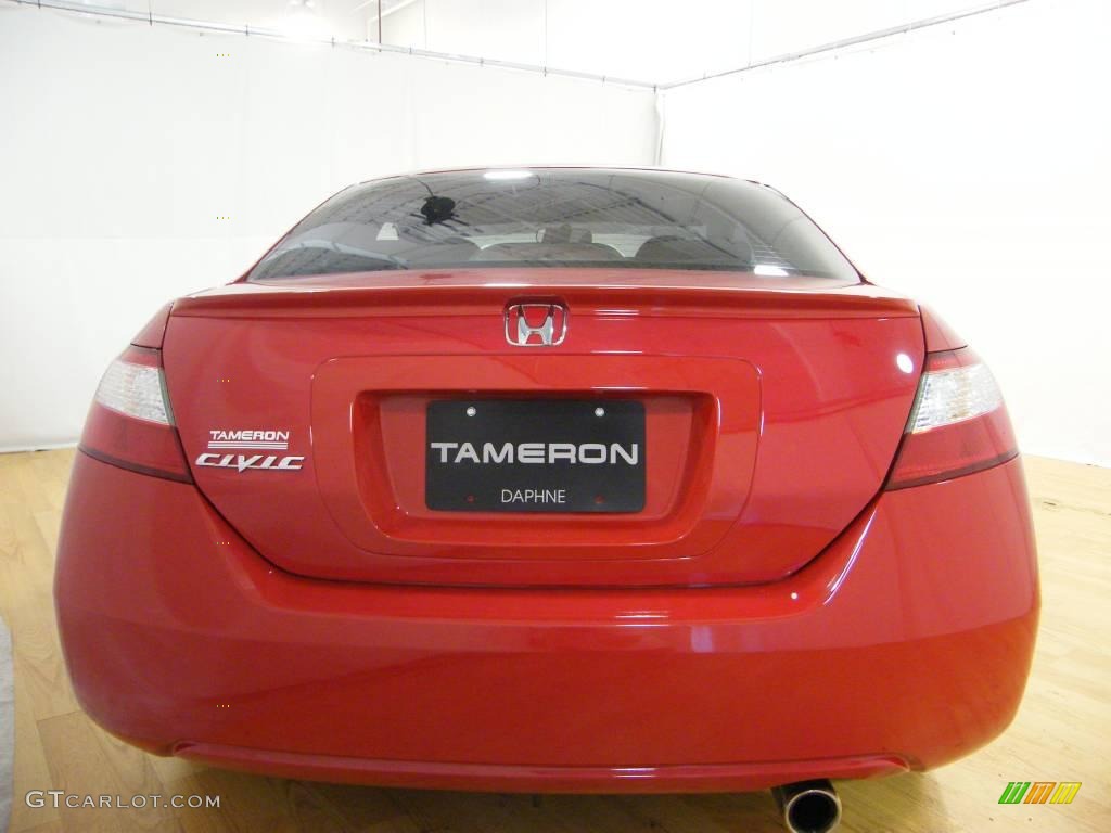 2007 Civic EX Coupe - Tango Red Pearl / Black photo #4