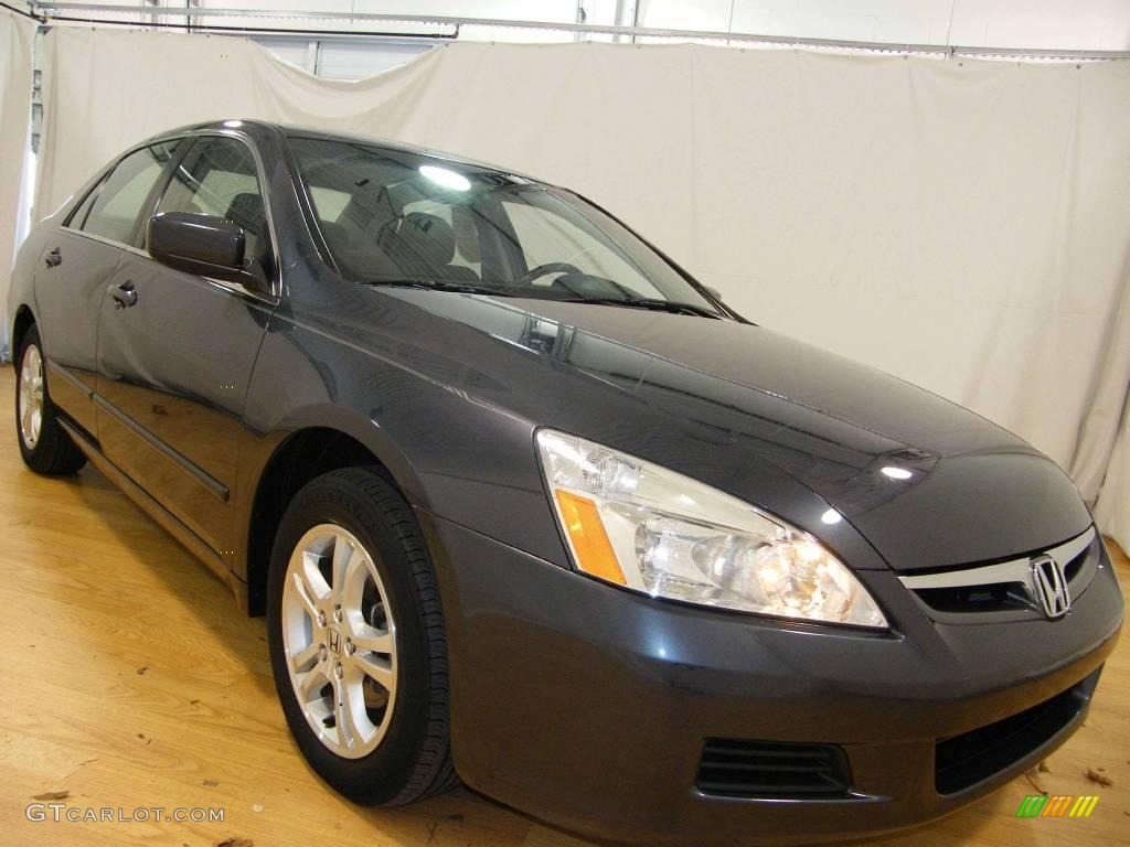 2007 Accord SE Sedan - Graphite Pearl / Gray photo #7