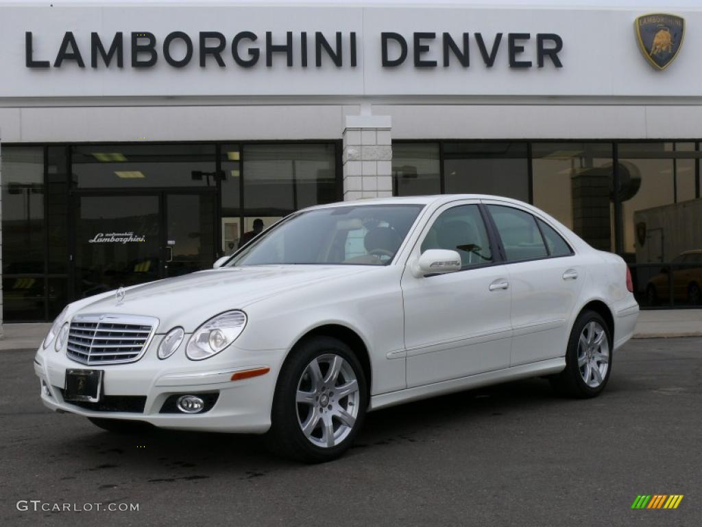 2008 E 350 4Matic Sedan - Arctic White / Cashmere photo #1