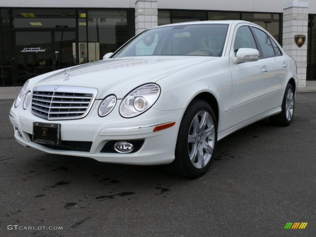 2008 E 350 4Matic Sedan - Arctic White / Cashmere photo #2