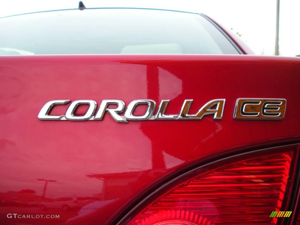 2007 Corolla CE - Impulse Red Pearl / Stone photo #9