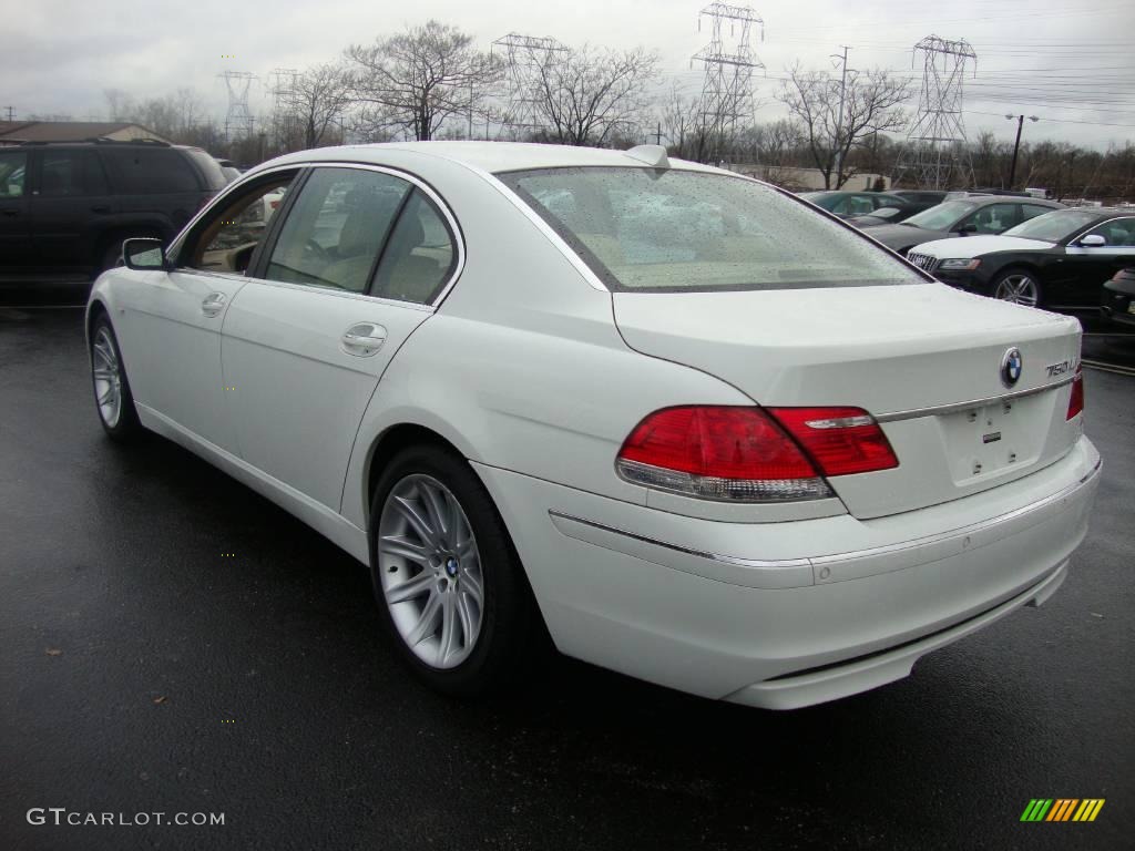 2006 7 Series 750Li Sedan - Alpine White / Dark Beige/Beige III photo #9