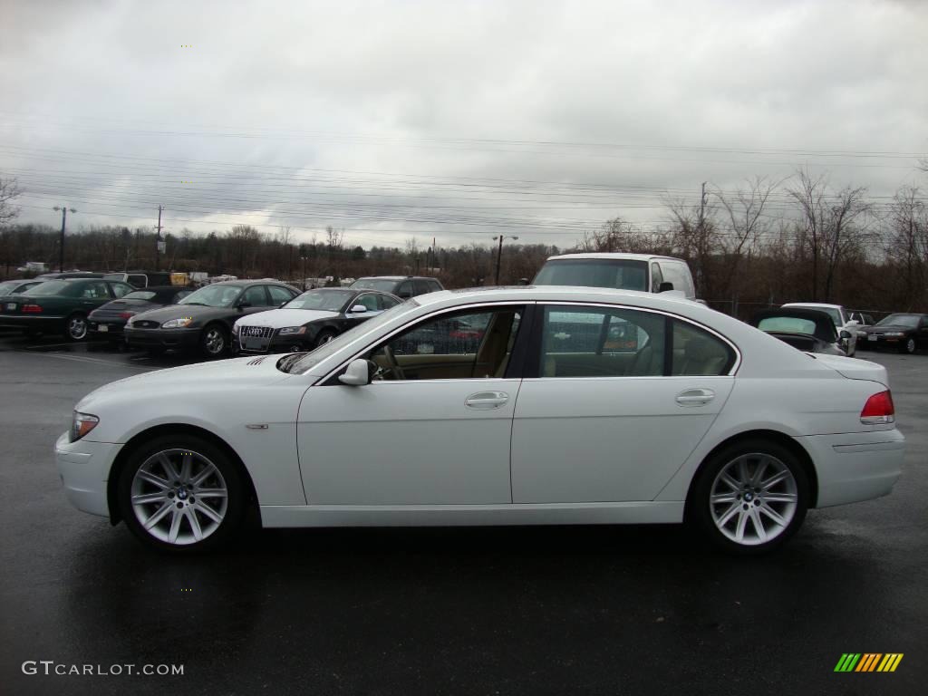 2006 7 Series 750Li Sedan - Alpine White / Dark Beige/Beige III photo #10