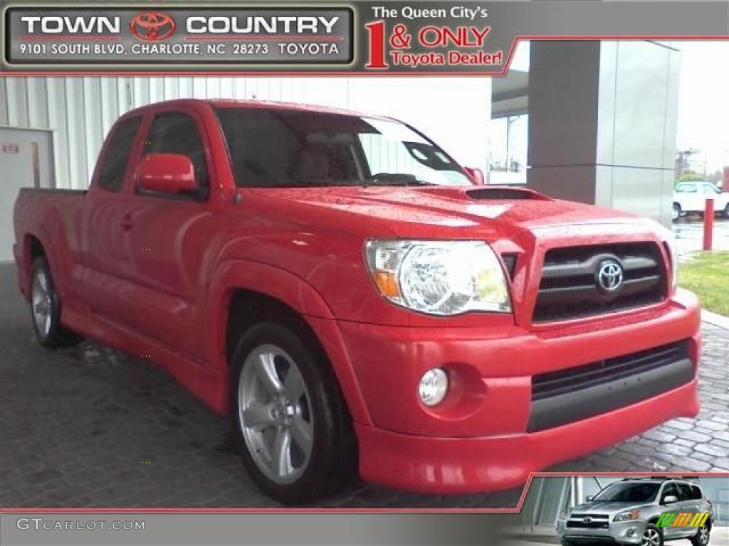 2007 Tacoma X-Runner - Radiant Red / Graphite Gray photo #1