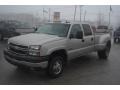 2007 Silver Birch Metallic Chevrolet Silverado 3500HD Classic LT Crew Cab 4x4 Dually  photo #1