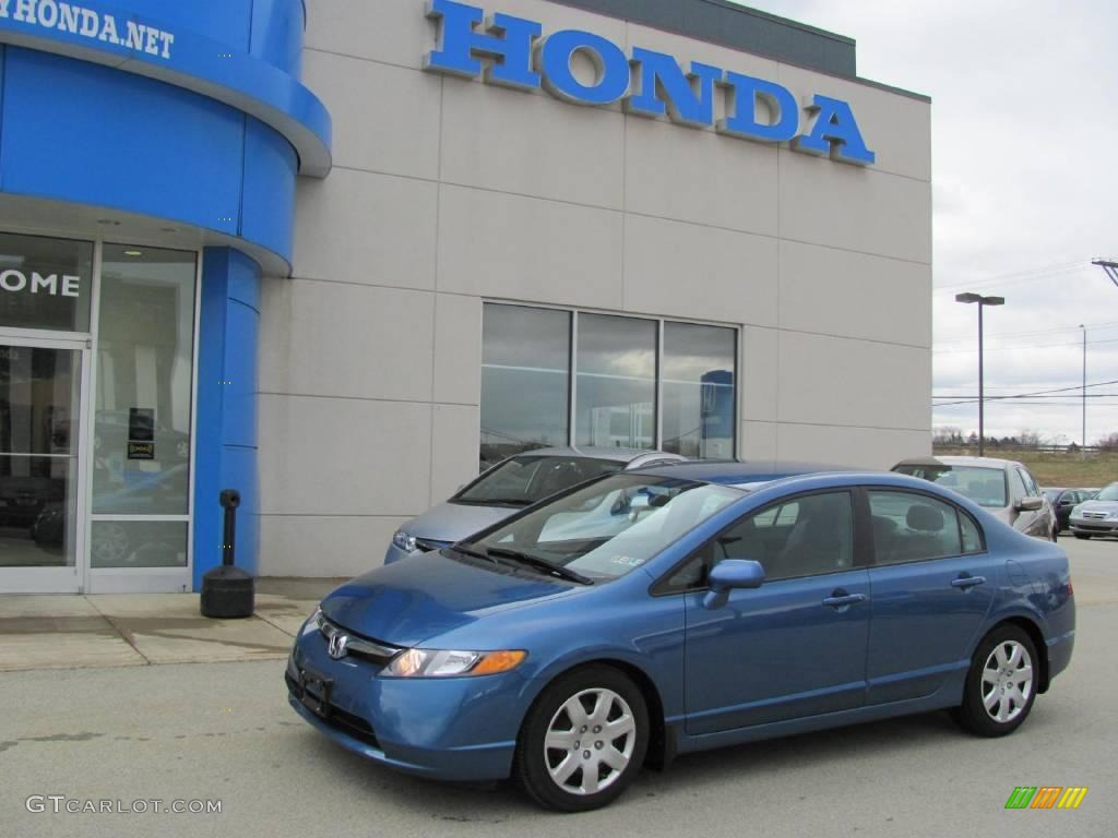 2008 Civic LX Sedan - Atomic Blue Metallic / Gray photo #1