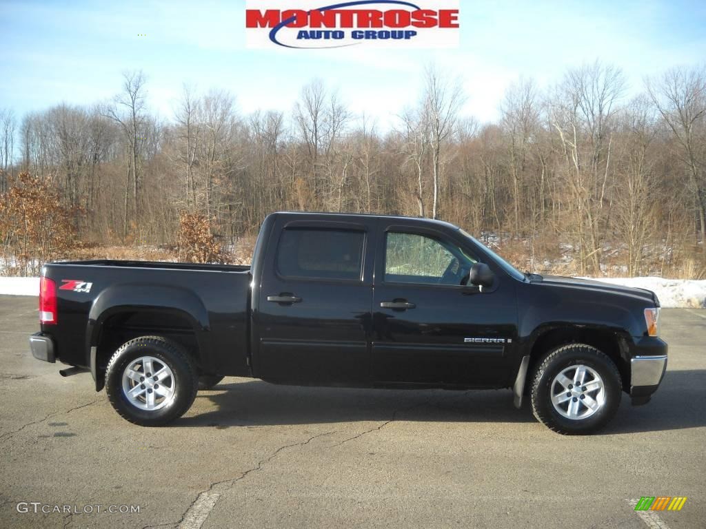 2008 Sierra 1500 SLE Crew Cab 4x4 - Onyx Black / Ebony photo #1