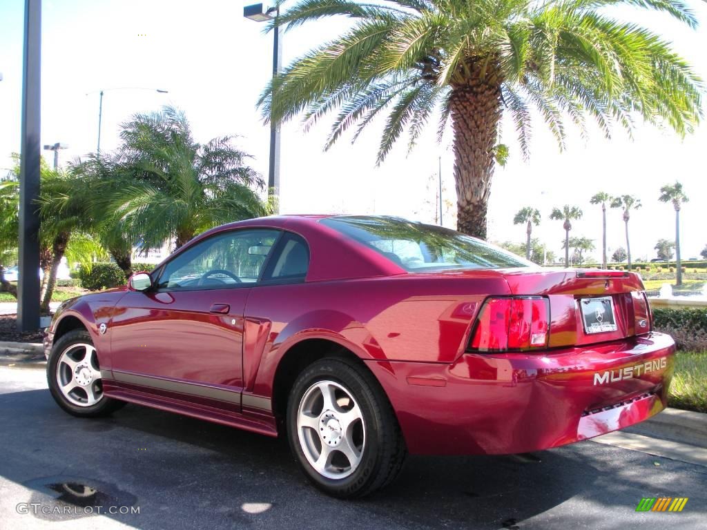 40th Anniversary Crimson Red Metallic 2004 Ford Mustang V6 Coupe Exterior Photo #25167456