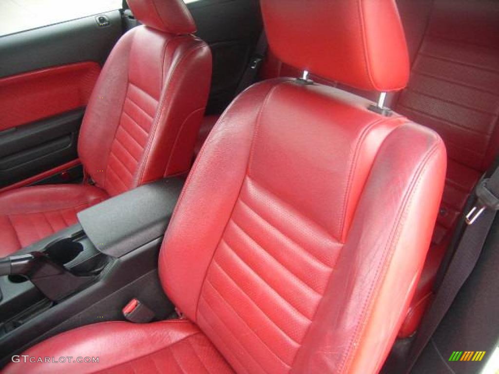 2005 Mustang V6 Premium Convertible - Performance White / Red Leather photo #14