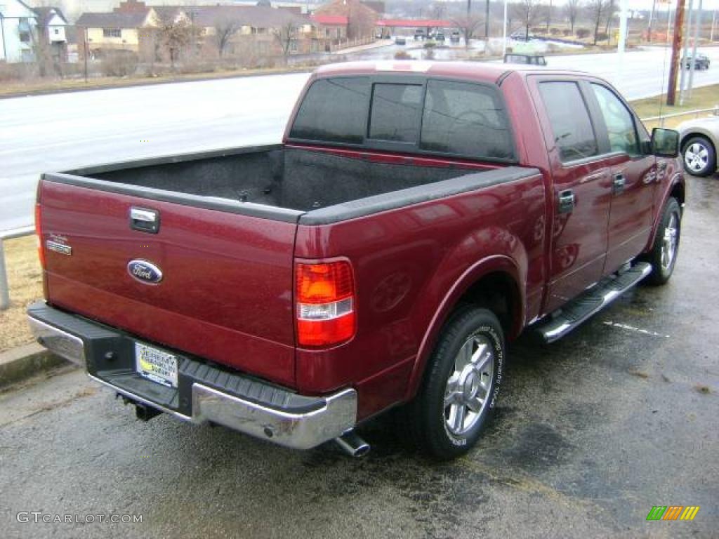 2006 F150 Lariat SuperCrew - Dark Toreador Red Metallic / Medium/Dark Flint photo #6