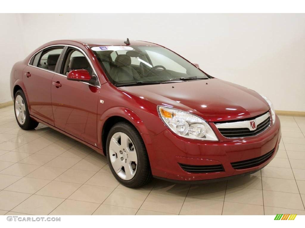 2009 Aura XE - Red Jewel Tintcoat / Gray photo #1
