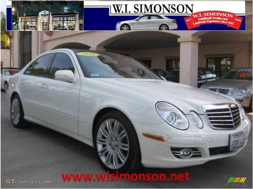 2008 E 350 Sedan - Arctic White / Cashmere photo #1