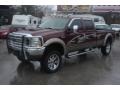 2004 Dark Toreador Red Metallic Ford F350 Super Duty Lariat Crew Cab 4x4  photo #1