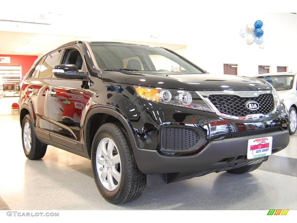 2011 Sorento LX - Ebony Black / Black photo #9