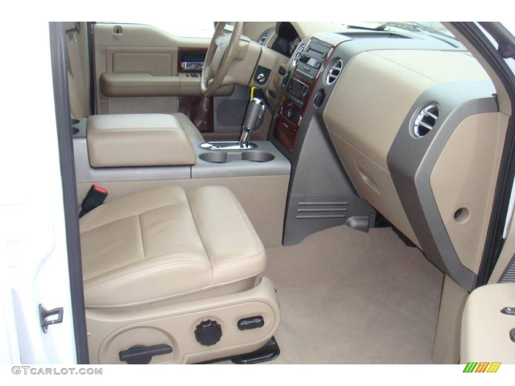 2006 F150 Lariat SuperCrew 4x4 - Oxford White / Castano Brown Leather photo #10