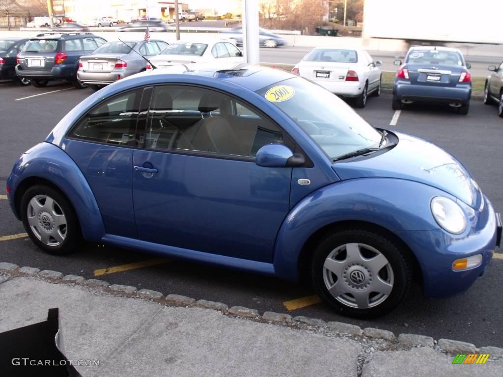 2001 New Beetle GLS Coupe - Techno Blue Pearl / Black photo #8