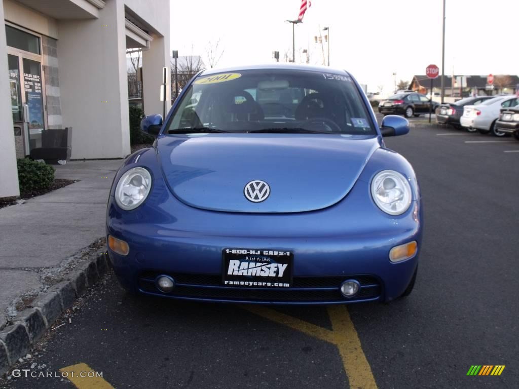 2001 New Beetle GLS Coupe - Techno Blue Pearl / Black photo #10