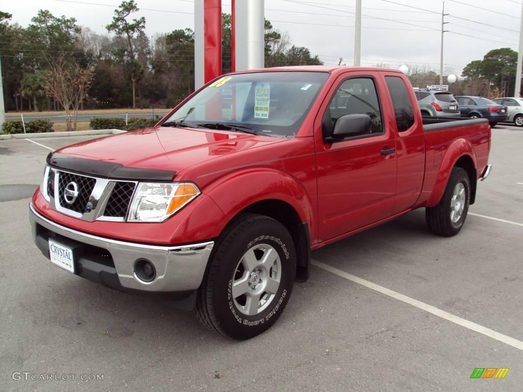 2008 Frontier SE V6 King Cab - Red Brawn / Steel photo #1