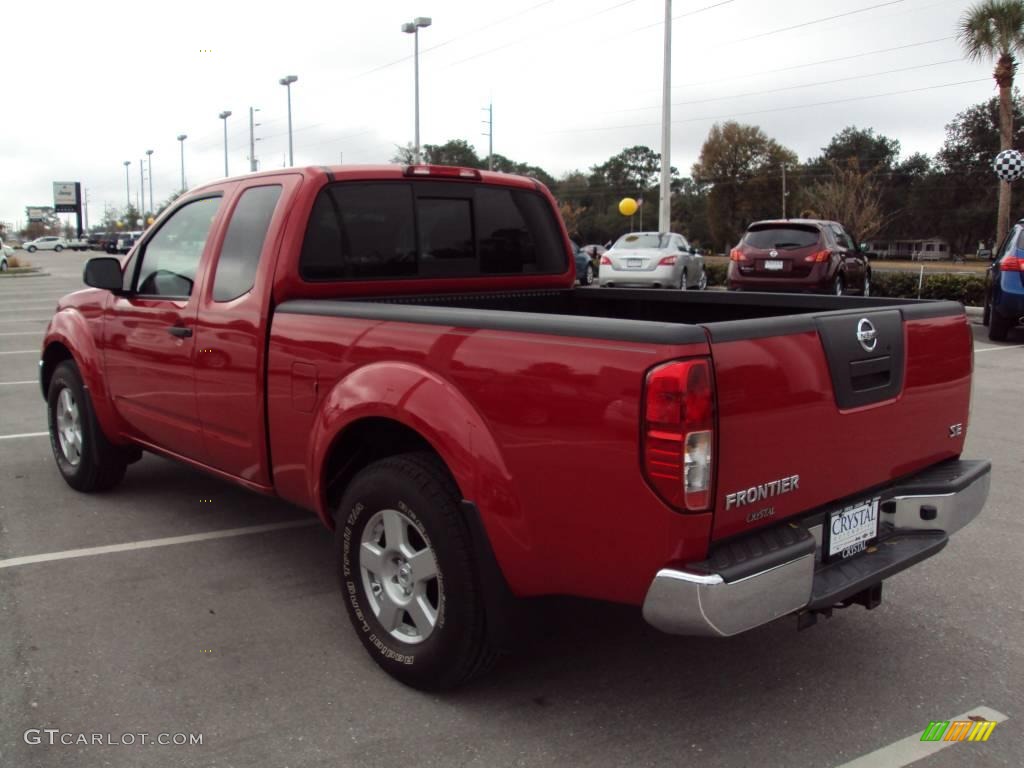 2008 Frontier SE V6 King Cab - Red Brawn / Steel photo #3