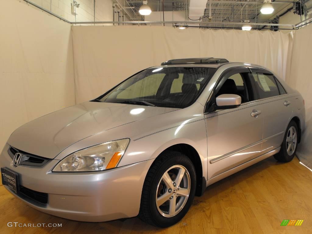 2004 Accord EX-L Sedan - Satin Silver Metallic / Black photo #1