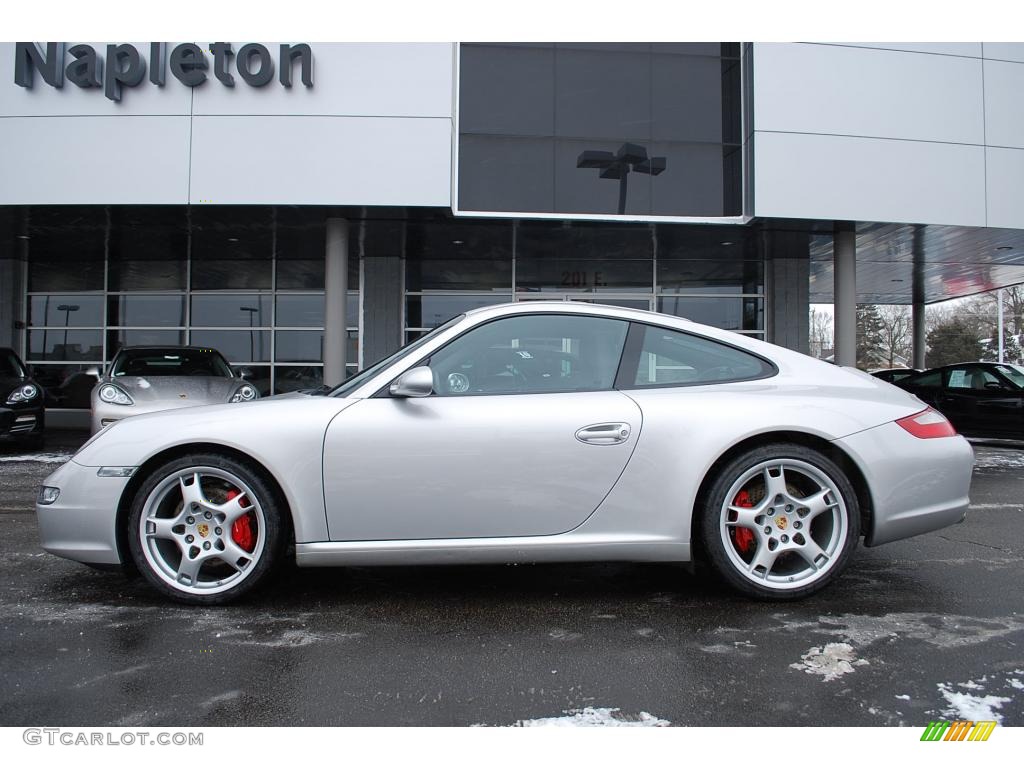 2007 911 Carrera S Coupe - Arctic Silver Metallic / Black Standard Leather photo #2