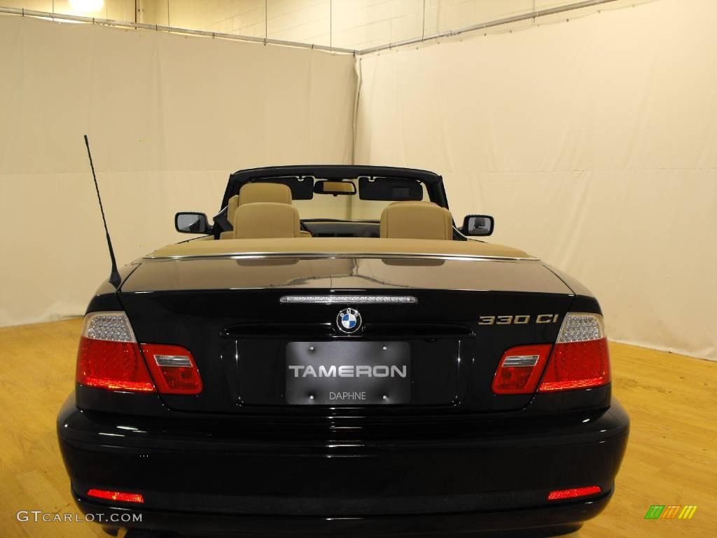 2005 3 Series 330i Convertible - Jet Black / Sand photo #12