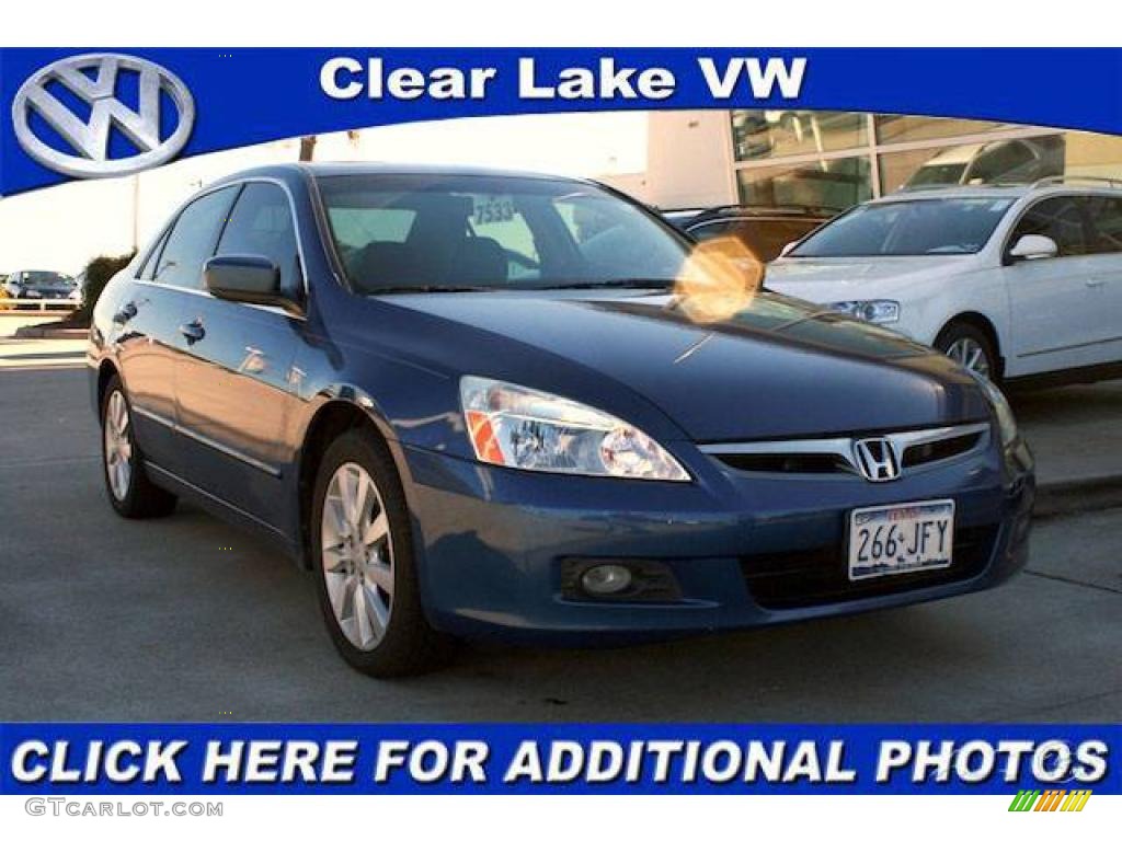 2006 Accord EX-L V6 Sedan - Sapphire Blue Pearl / Black photo #1
