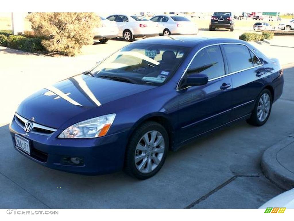 2006 Accord EX-L V6 Sedan - Sapphire Blue Pearl / Black photo #3